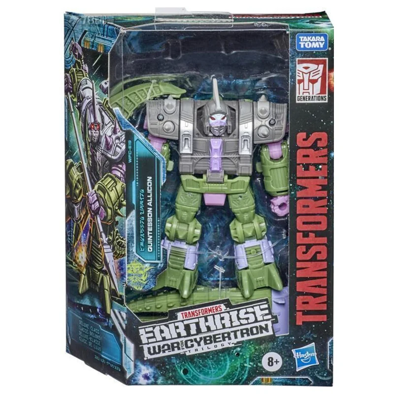 Hasbro Transformers Earth Rise WFC-E19 Quintesson Allicon 13Cm Deluxe Class Original Action Figure Model Toy Gift Collection