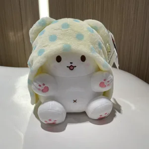 Echte Sanrio Bear Bag, Hello Kitty Plüschpuppe, Stoffkissen, Melodie Kuromi, Pingente Geschenke, Marumofubiyori -Geschenke 8 Hauptverkaufsbär Kuromi - №2