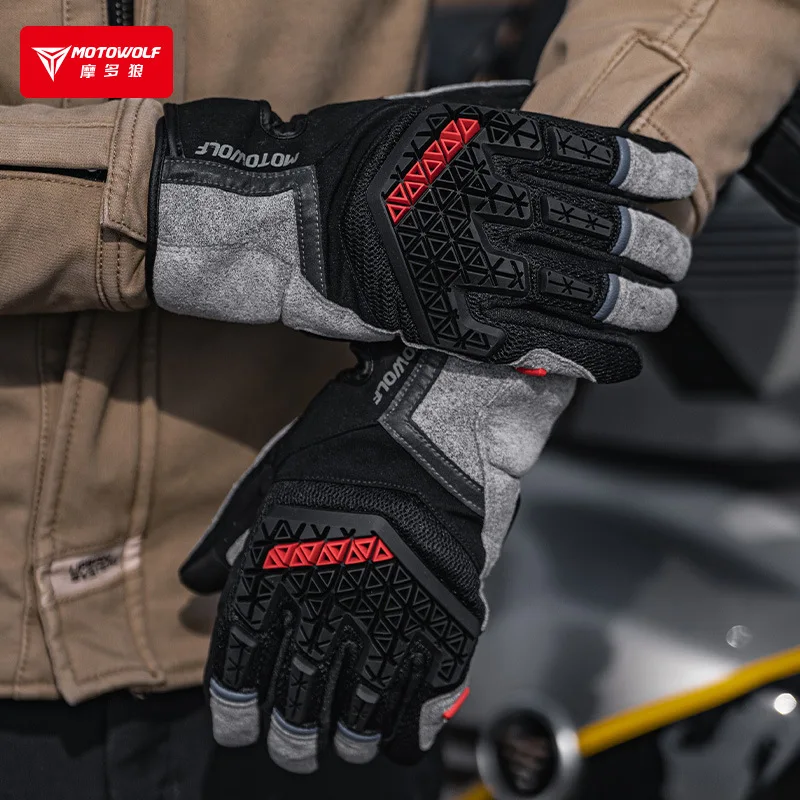 Men\'s Full Finger Touch Screen Motorcycle Gloves Accesorios Para Motos TPR Protector Luvas Para Guantes De Motociclista 오토바이 장갑