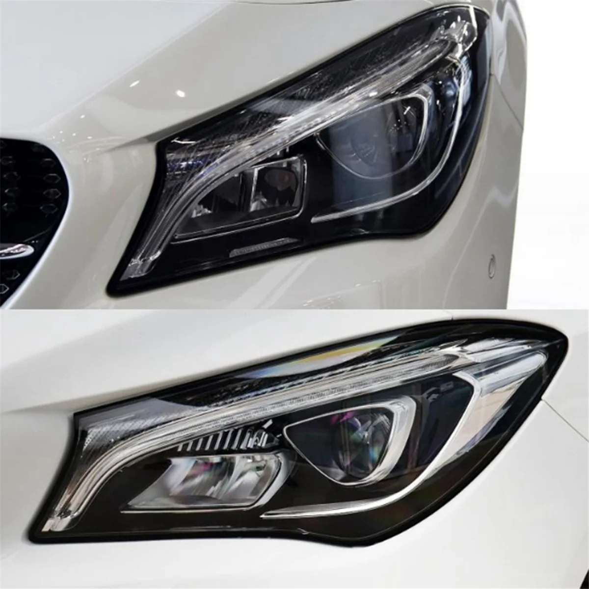 Car Left Headlight Shell Lamp Shade Transparent Lens Cover Headlight Cover for Mercedes-Benz CLA Class W117