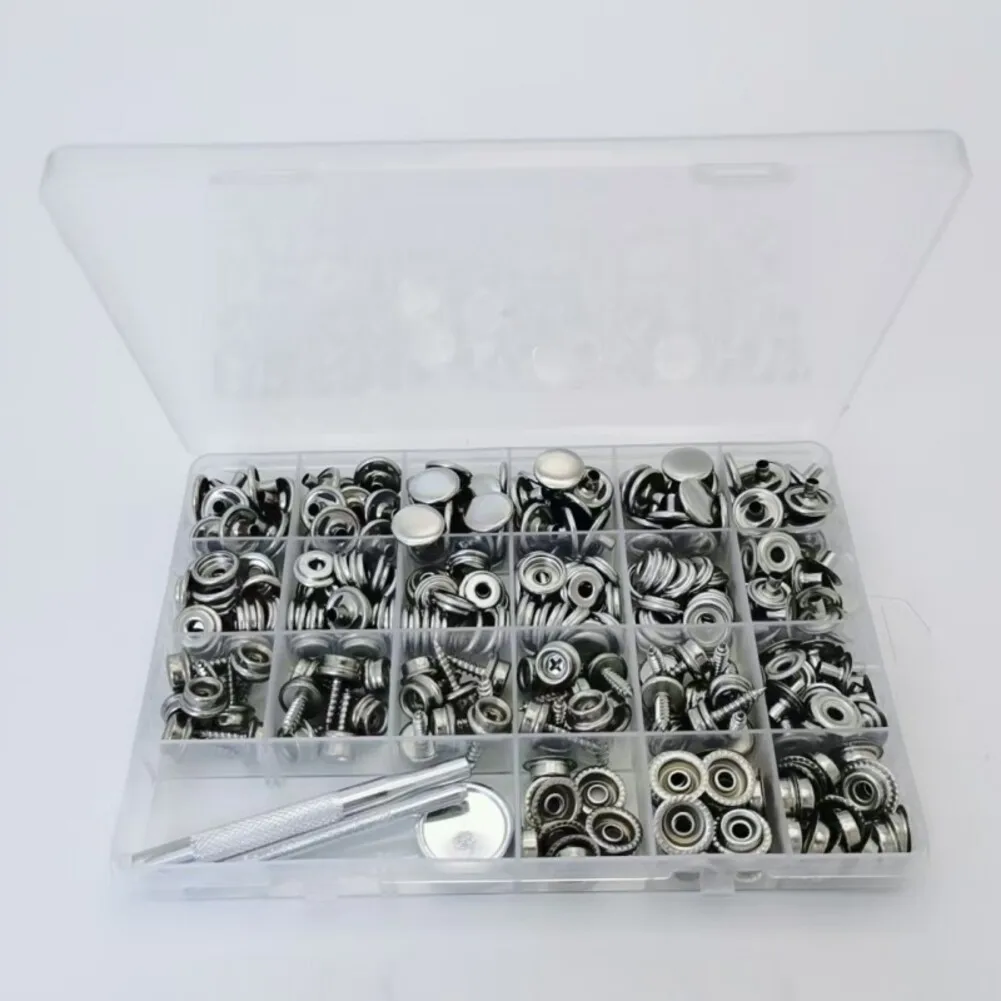 323pcs Stainless Steel Screw Snap Buttons With Tool Set For Tarpaulin And Ship Tool Accessories Professional Tools Instrument Pa