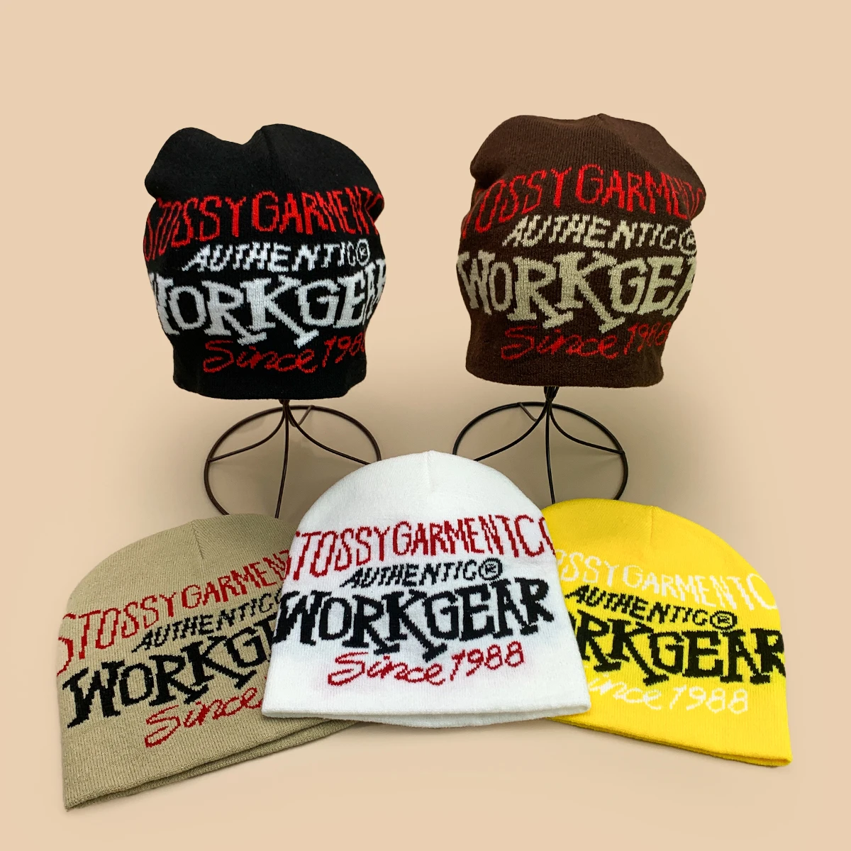 

American Hip-hop Jacquard Letters Knitted Hats New Men Women Warm Personal Fashion Color Block Street Versatile skate Beanies