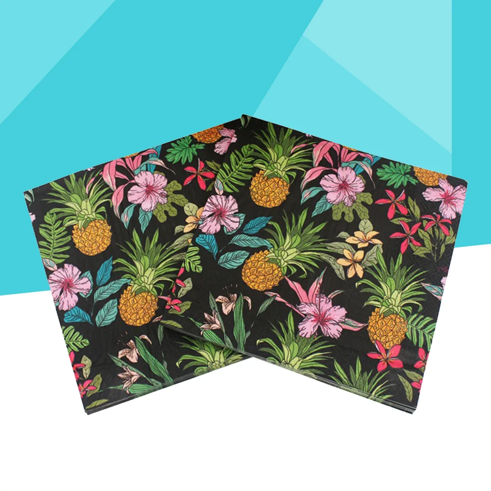 20Pcs Lunch Napkin Printed Napkin Paper for Birthday Dinner Party Favors Supplies (Pineapple Party) birthday napkins