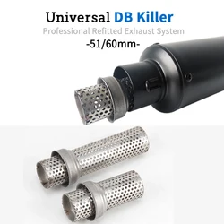 60mm 51mm DB Killer Universal Motorcycle  Exhaust Flow Silencer Noise Sound Moto Escape Muffler Mivv Slip On