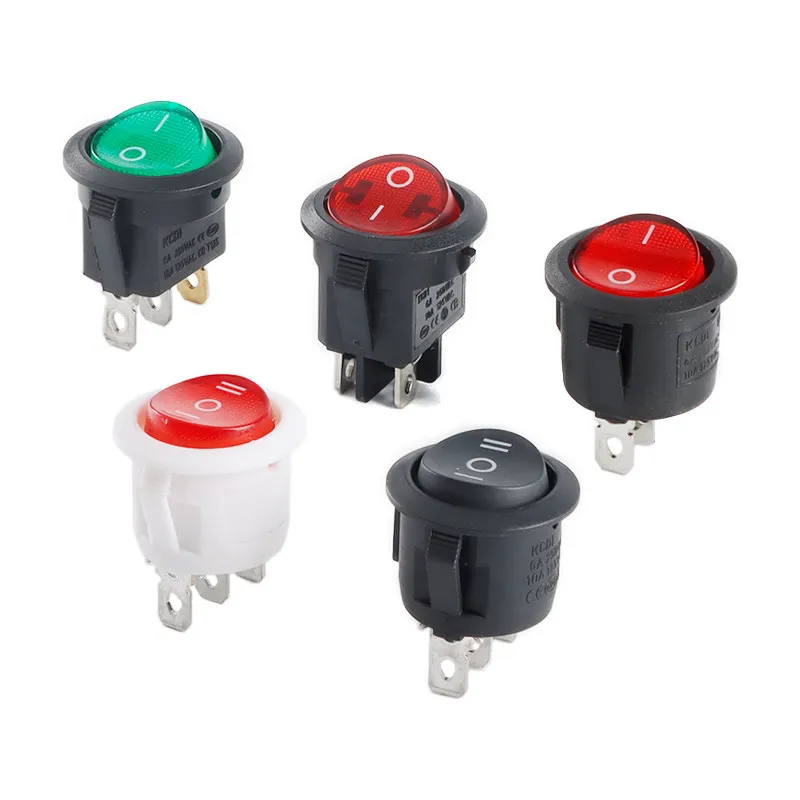 KCD1 Boat Rocker Switch 2/3/4 Pin 2/3 Pos 10A Silver Contact Mount Hole 20mm Heavy-Duty Car Marine RV Appliance