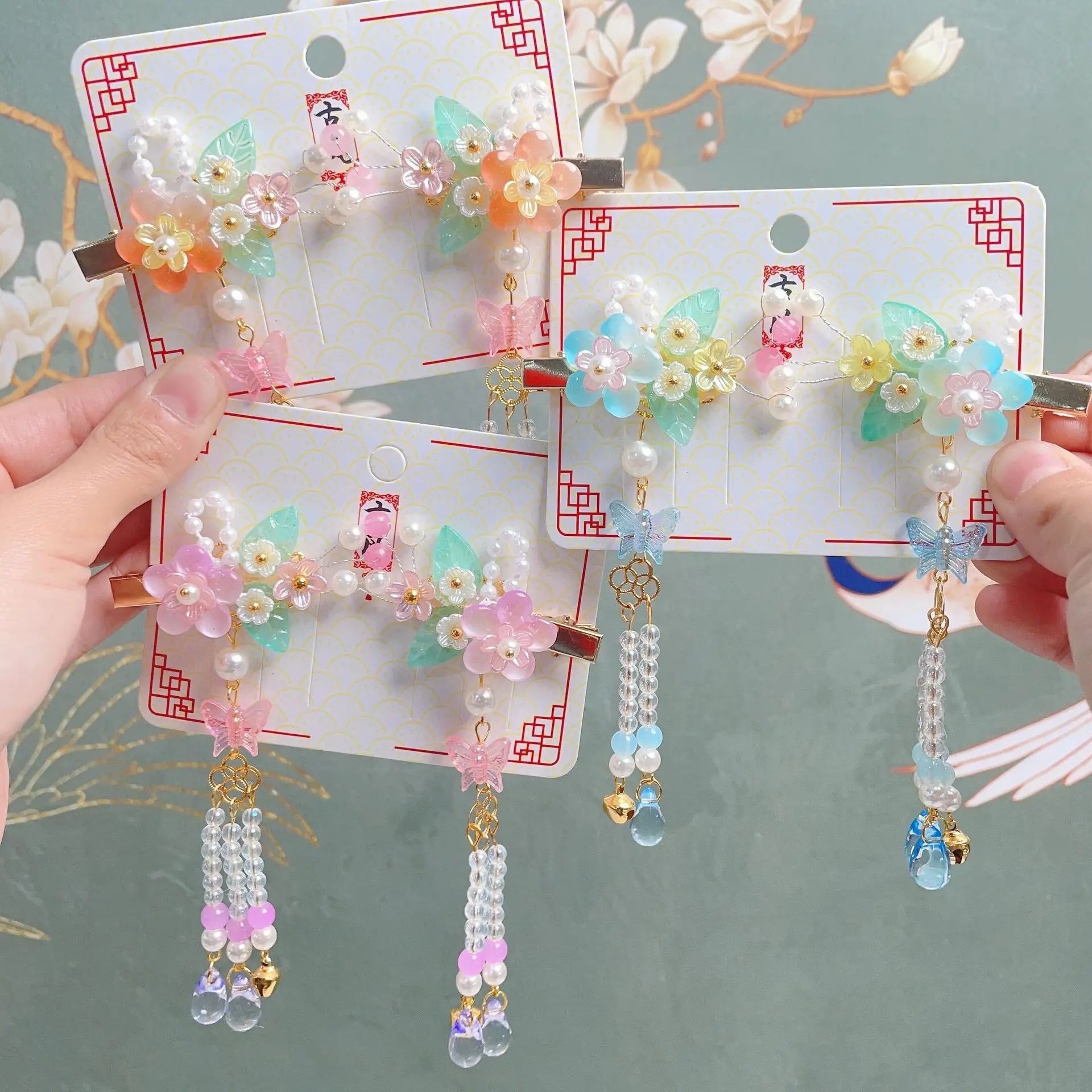 Children\'s Hanfu Hair Clip Ancient Hair Clip Step Shake Super Fairy Ancient Hair Clip Little Girl Fringe Chinese Style Hair Clip