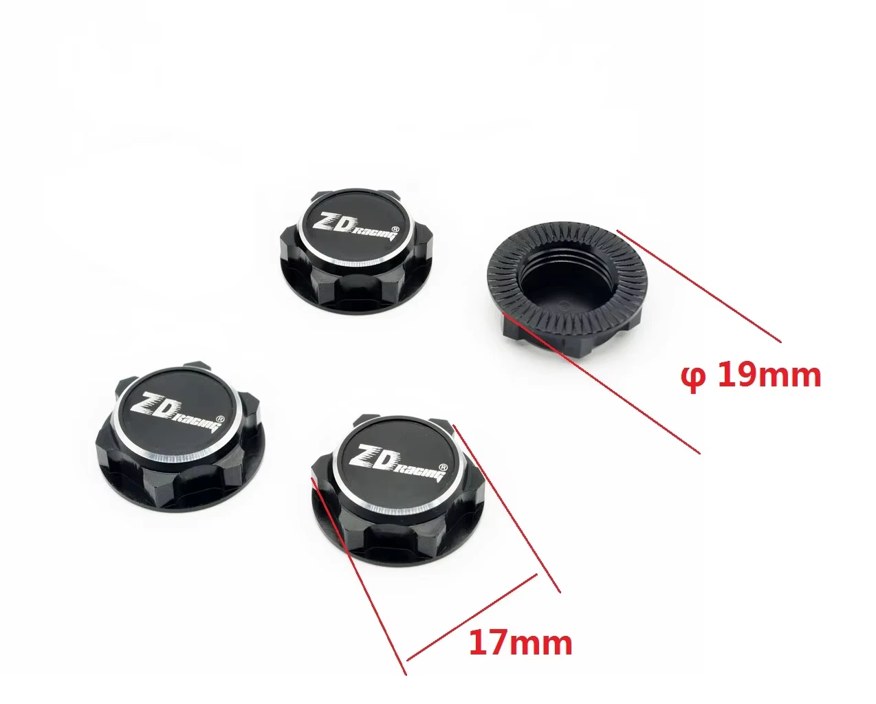 4PCS RC Car Aluminum 17mm Hex Wheel Nuts Dustproof Anti‑Skid Non‑slip Wheel Cap for 1/8 Traxxas X‑Maxx Summit E‑Revo Buggy Monst