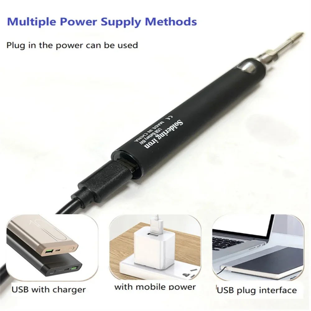 Wireless Charging Electric Soldering Iron Solder Iron USB 5V 8-10W Fast Charging Lithium Battery Portable Repair Welding Tools