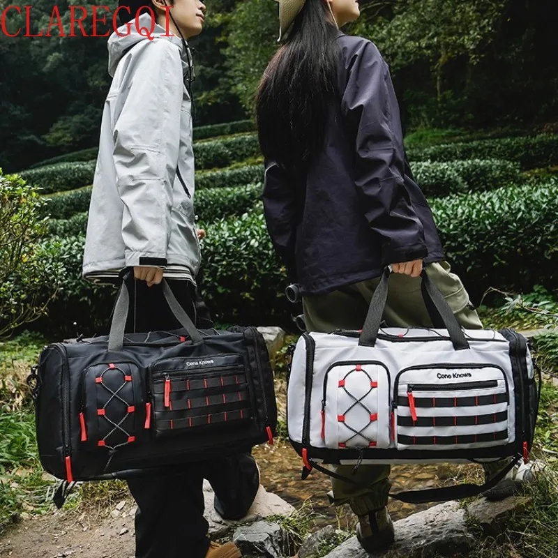 Large capacity waterproof ultra light and wear resistant hiking backpack Dryandwetseparation gym bag camping essentials backpack