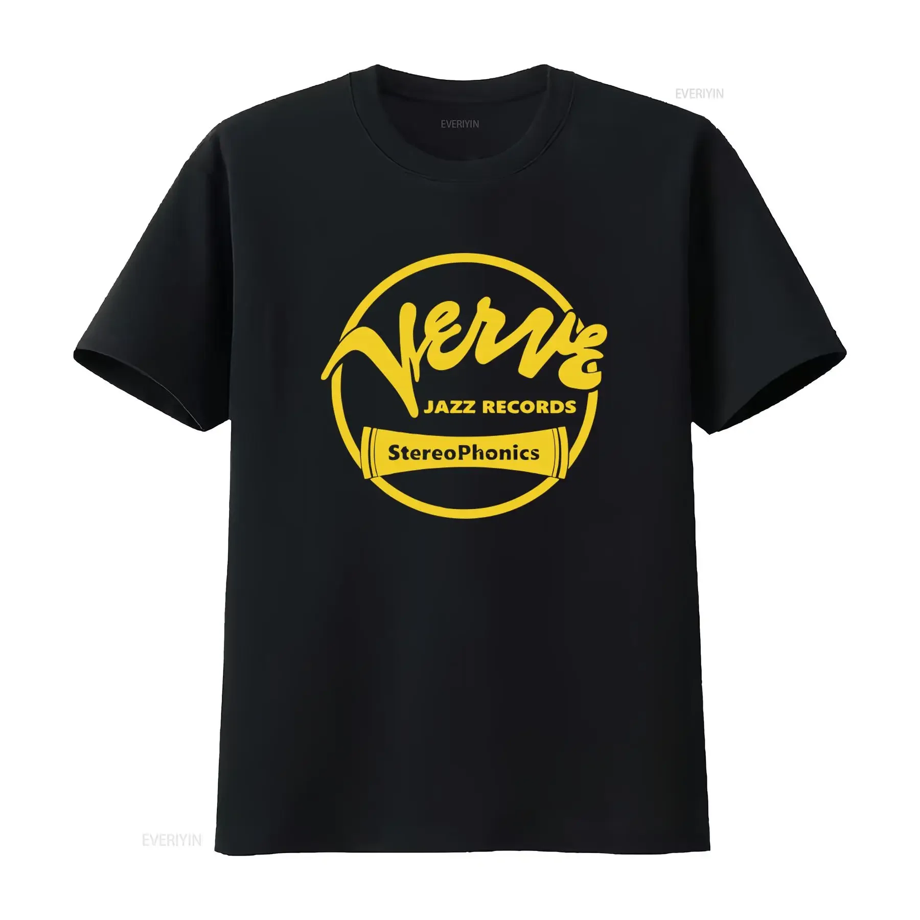 Verve Jazz Records T Shirt for Men Stereophonics Retro Funk Samples Blue Note Impulse Design vintage Washed streetwear