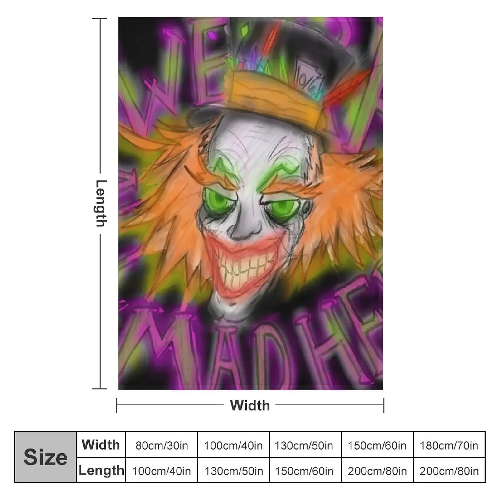 We're all mad here Throw Blanket Weighted Bed linens Fashion Sofas Flannels Blankets