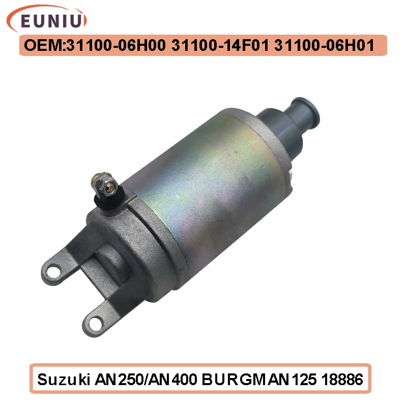 Starter Motor Assembly Fit For Suzuki Burgman 125 400 AN400 AN250 OEM 31100-06H00 31100-14F01 31100-06H01 ATV UTV Parts