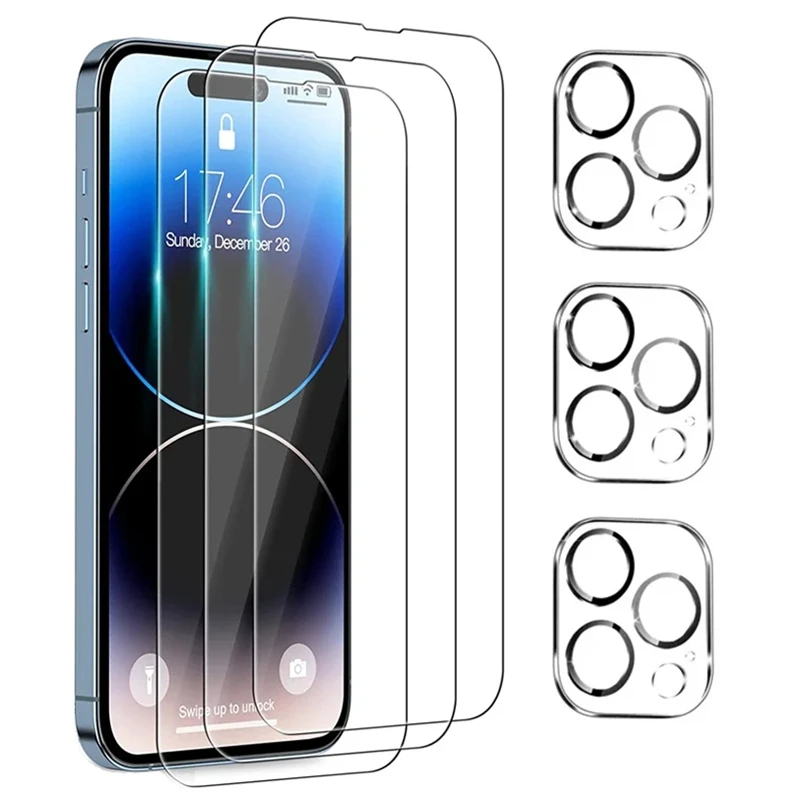 

Screen Protector For Iphone 17pro 13 11 12 14 Pro Max 15 Plus Lens Protective Glass 16pro 15 Pro Max air Tempered Glass