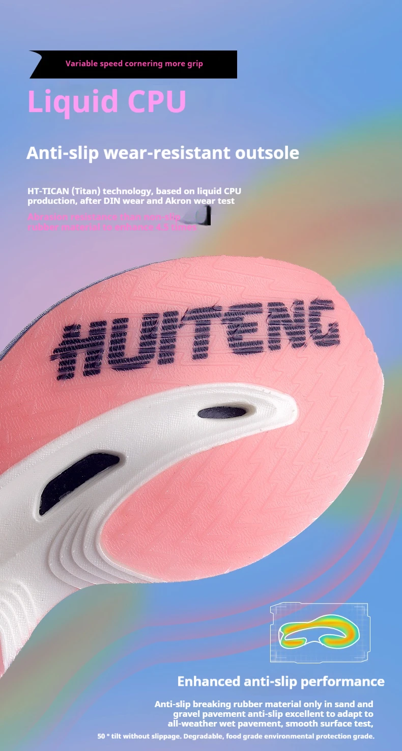 HUITENG マラソン ユニセックス ランニングシューズ 通気性 滑りにくい スニーカー ウィンドシリーズ エレクトリック 1.0 軽量 メンズ レディース