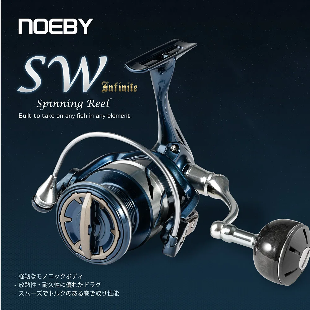 

Noeby Infinite SW Spinning Fishing Reel 2500 3000 4000 5000 8000 10000 Max Drag 45lb 20kg Long Cast Spool Saltwater Fishing Reel