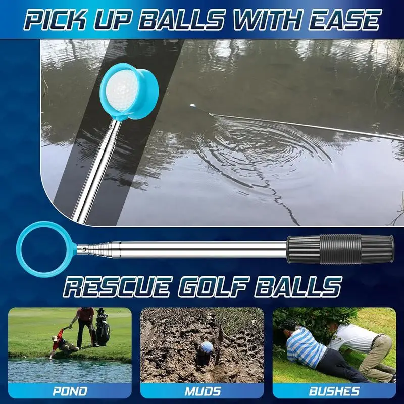 

Golf Ball Picker Telescopic Golf Ball Collector Portable Golf Ball Catcher Golf Tools Course Supplies For Men Women Golfers