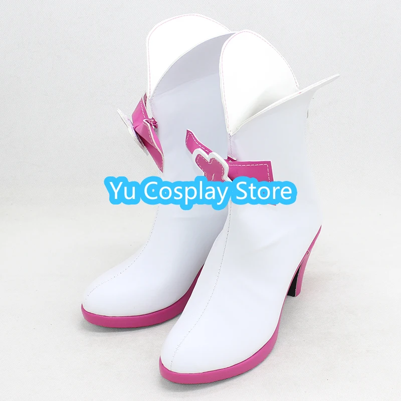 KiraKira Cure Flora Cosplay Shoes Halloween Carnival Boots PU Leather Shoes Cosplay Prop Custom Made