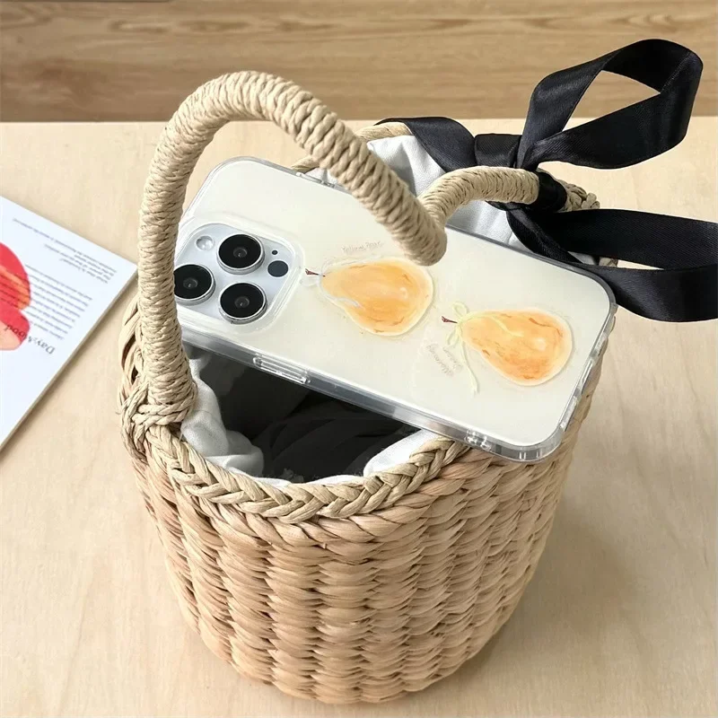 النفط اللوحة الفاكهة الأصفر الكمثرى اللوحة المائية الفن جراب هاتف آيفون 16 15 14 13 برو ماكس حالة لطيف الفاخرة الكرتون غطاء #4