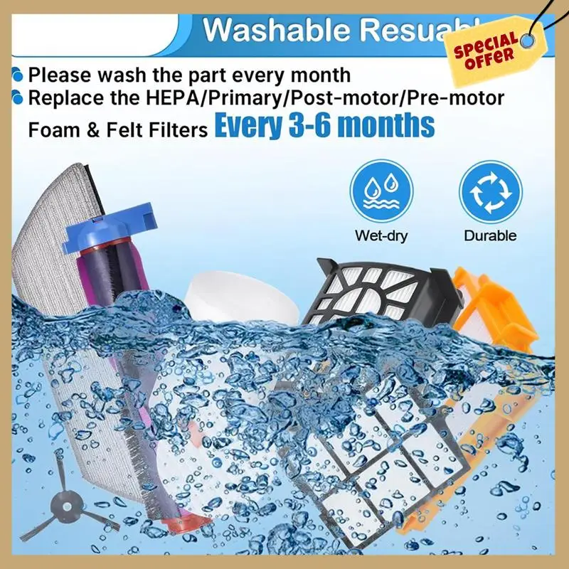 

Brush Filter Replacement Part For Shark AV2800ZE AV2810YS RV2800YE RV2800YS RV2810YS RV2820ZE Robot Accessories
