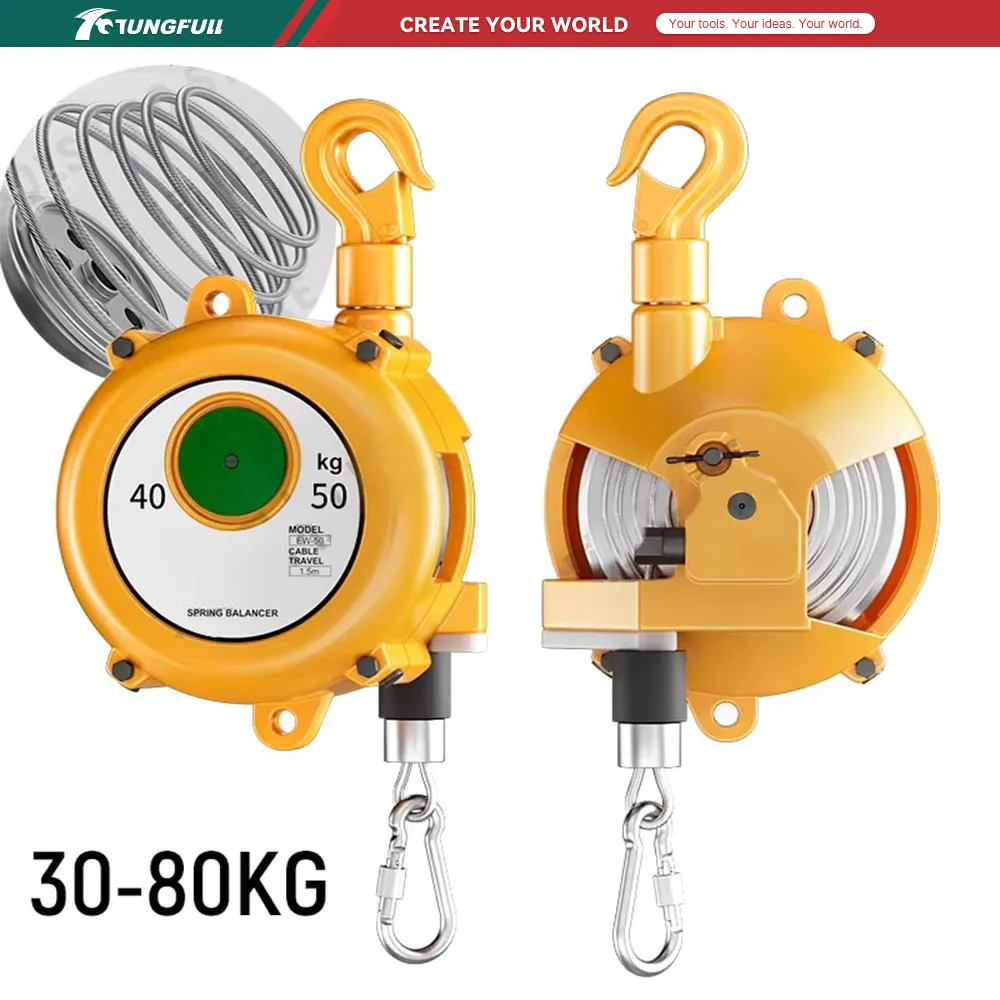 Spring Balancer Tool Hanger Retractable Cable Reel Industrial Tool Balancer Lifting Suspension Device for Workshop