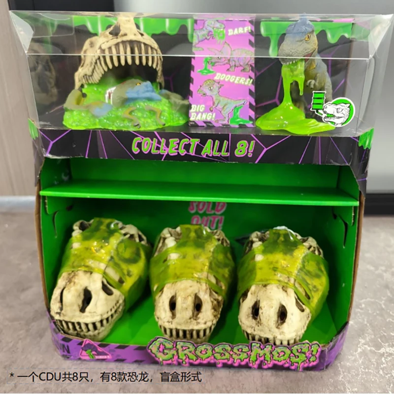 

1pc MGA Genuine GrossMos Blind Dino S1 PDQ Dinosaur Skull Decryption Blind Box Toys Kawaii Mysterious Box New Model Kids Gift