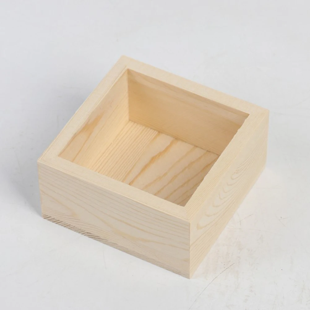 

5 Pcs Wood Wooden Box Small Craft ganizer Storage Containers Jewelry Holder Wooden Display Box Sewing Accessories