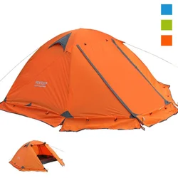 Flytop 2-3 personas 4 estaciones falda tienda Camping al aire libre doble capa poste de aluminio Anti nieve viaje familia ultraligero turista