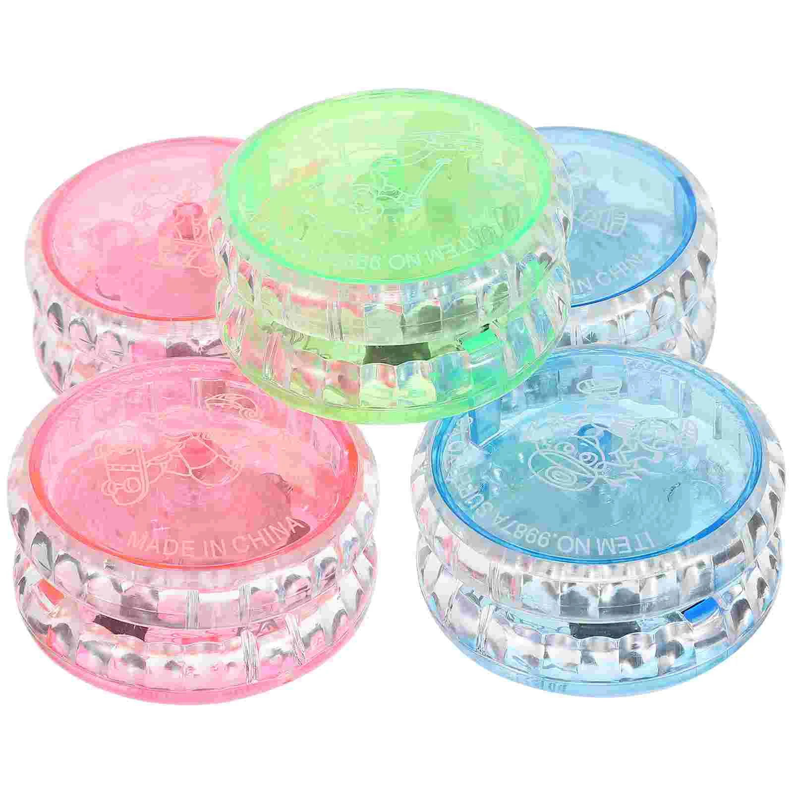 5 Pcs Luminous Yo-yo LED Plastic Yoyo Responsive Random Toys Beginners Flashing Ball Challenging