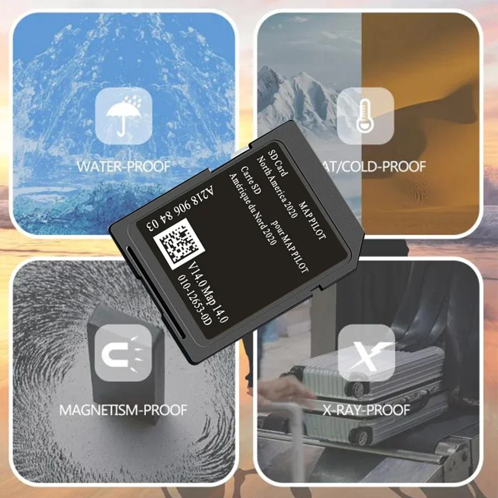 ذاكرة الخريطة لـ Merecedes AMG B-Class C-Class CLA CLS E-Class E400 GLA GLC تحديث السيارة خريطة أمريكا الشمالية إصدار 2020 بطاقة SD #1