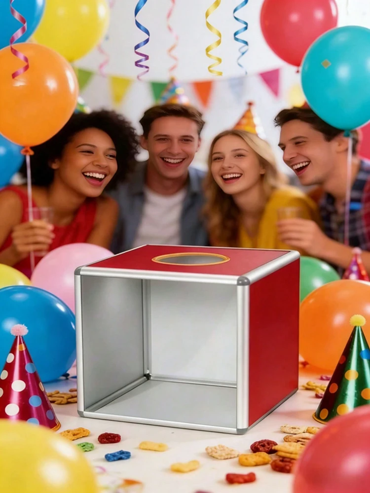 Glücksbox für Partys, 7,87 Zoll, Abnehmbar und Wiederverwendbar, für Partylotterien, Spendenaktionen und Schulbeginn-Feiern – Detail 8