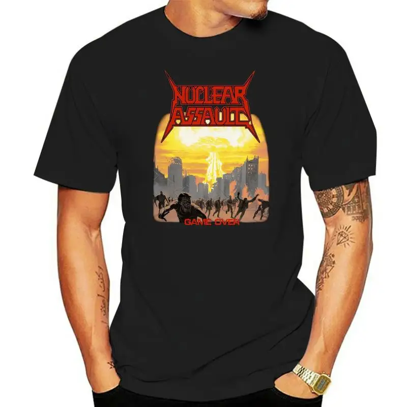 Nuclear Assault - Game Over - Shirt - Metal Thrash Slayer Anthrax Printed Tee Shirt