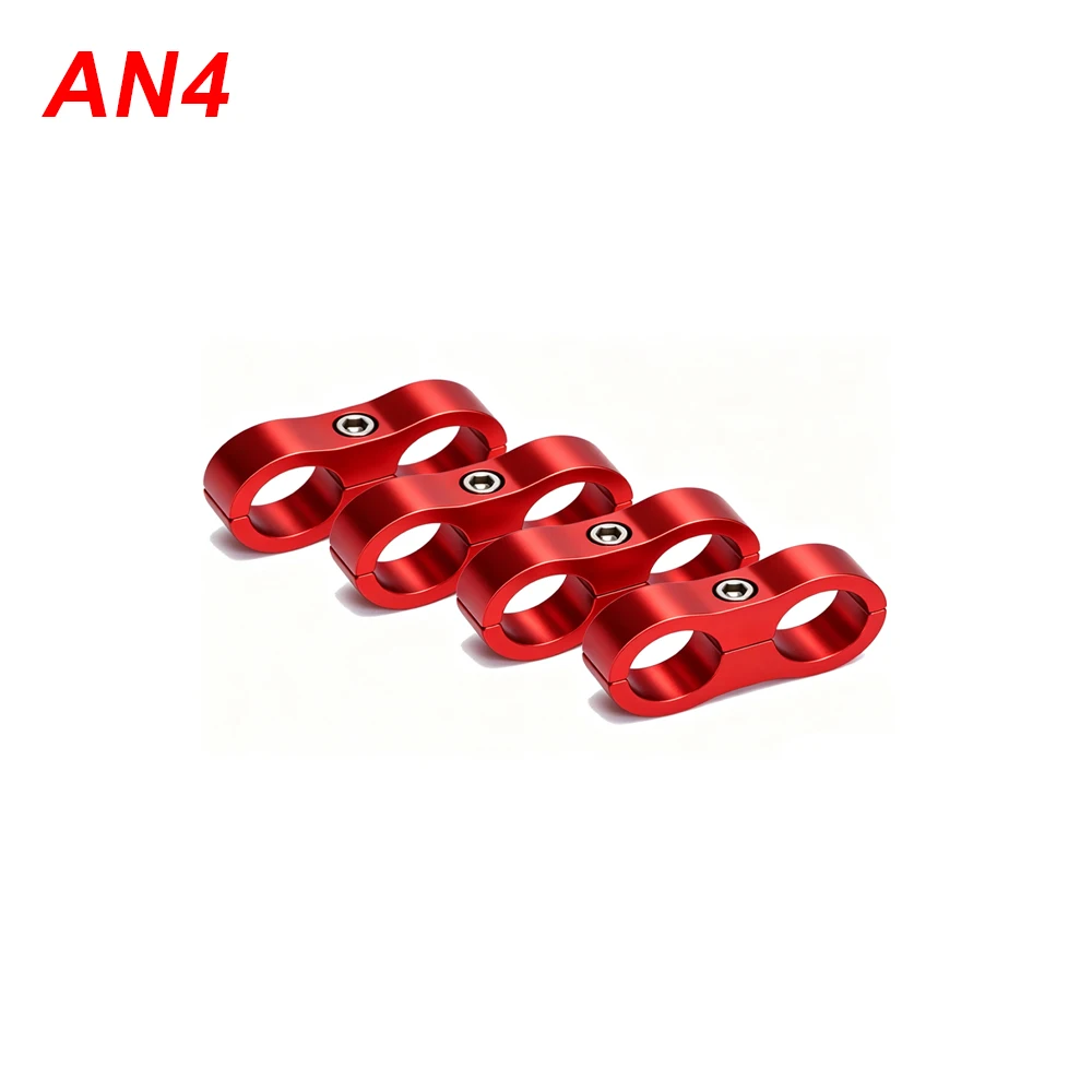 4-teiliges Aluminium-Leitungstrenner-Set Universeller Billet-Öl-, Kraftstoff- und Wasserschlauch-Trenner-Klemme Passend für AN4 AN6 AN8 AN10 – Detail 11