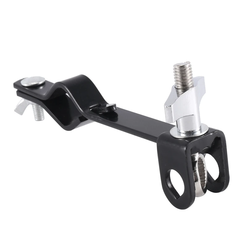 Cowbell Holder Clamp Drum Set Mounting Bracket For Jam Blocks Tambourine Cymbal Black