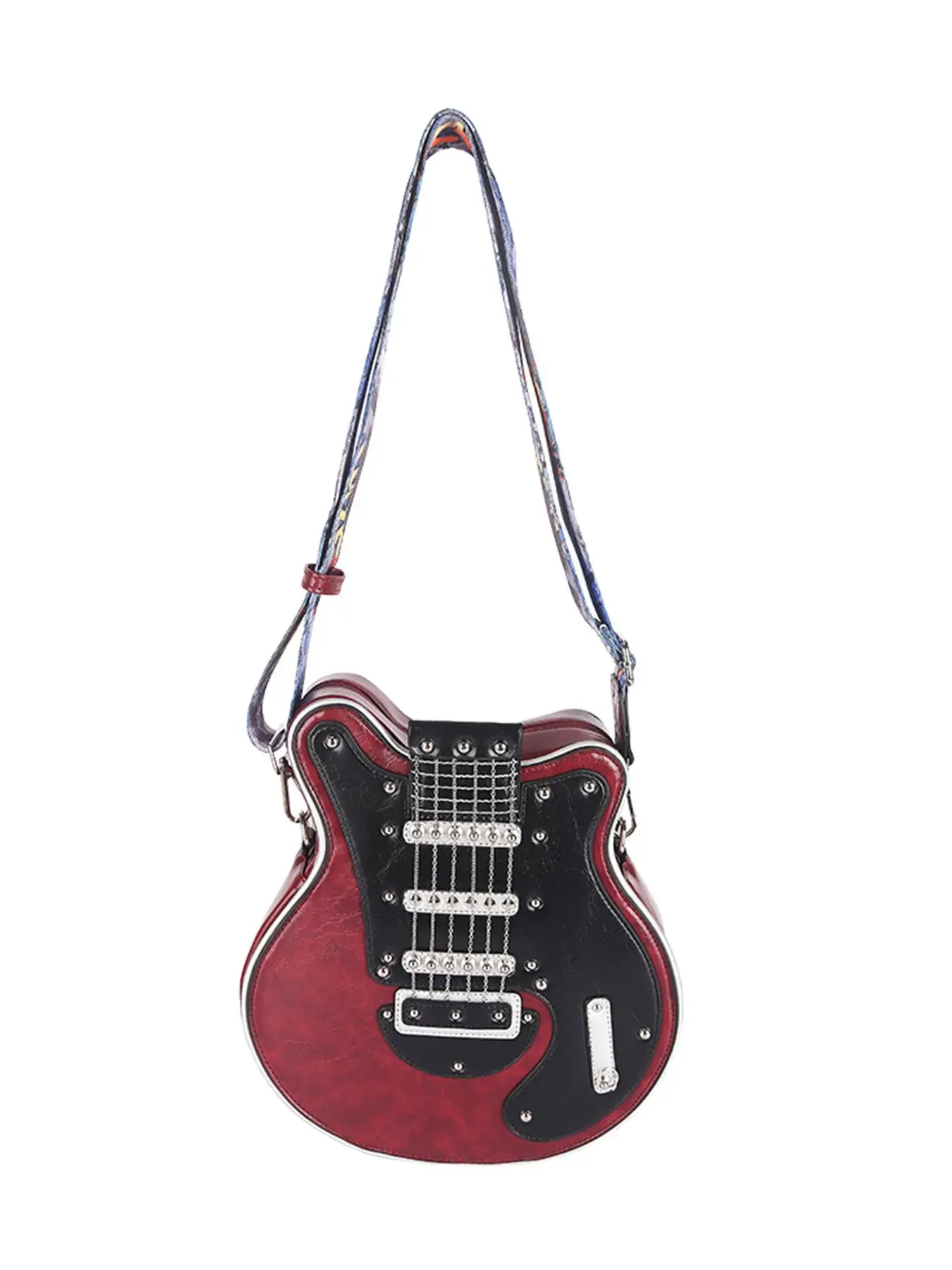 حقيبة كروس نسائية أمريكية عصرية، حقيبة جيتار ريترو، حقيبة روك جيرل باس، مناسبة للتجمعات في سن المراهقة واستخدام السفر #3
