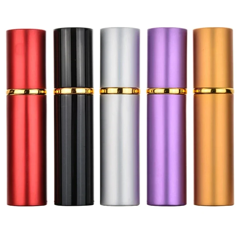 

5pcs 10ML High Quality Refillable Mini Perfume Atomizer Spray Bottle Empty Glass Perfume Bottle Aluminum Spray Atoizers