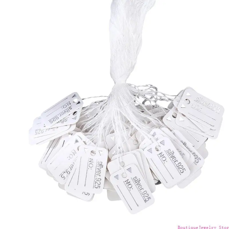 E1PE 500PCS Recycled Paper Price Markers Product Price Identifiers Jewelry Labels for Boutique Store Merchandising