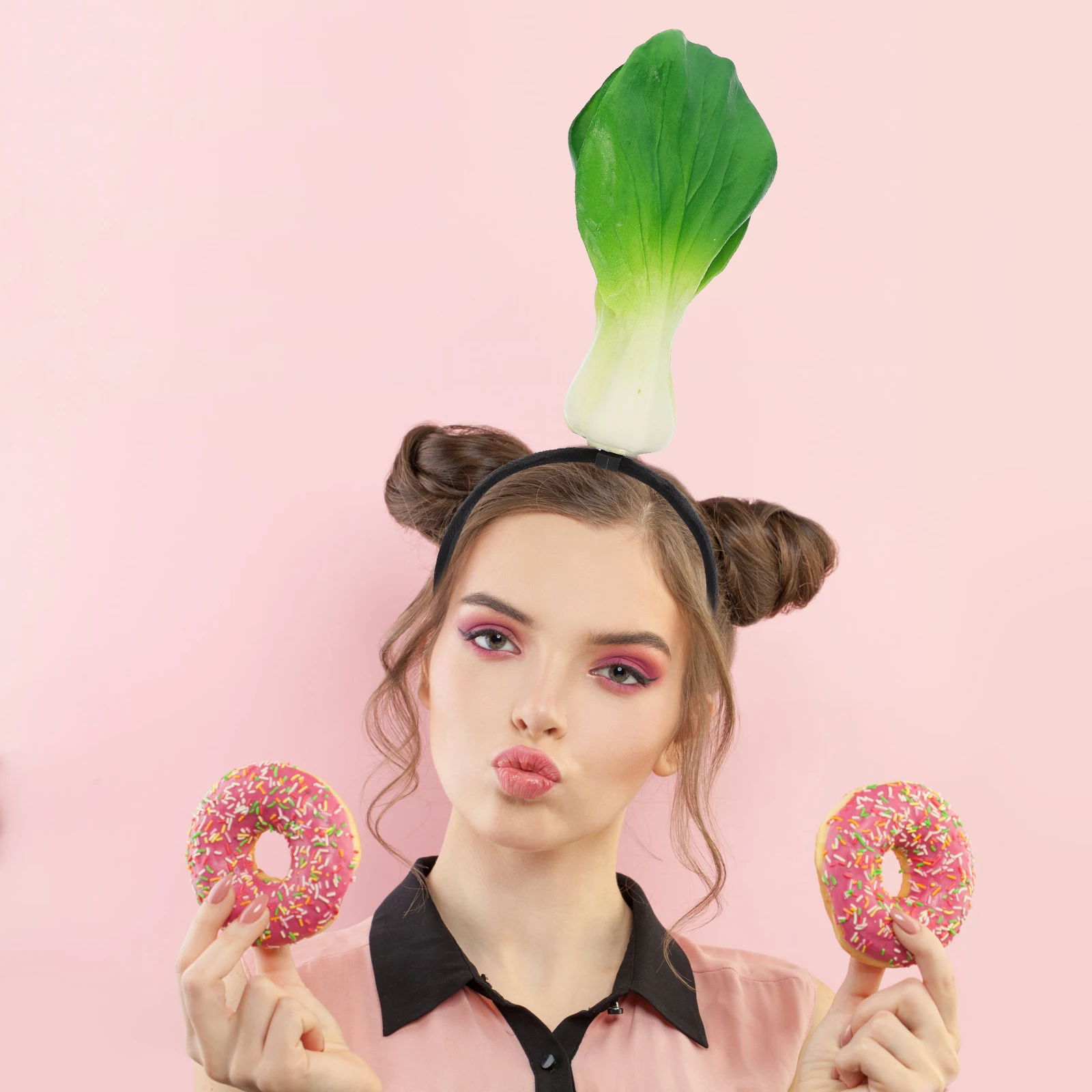 

Vegetable Headband Simulated Food Cartoon Hairbands Women Cute Accessories Cosplay Hoop Adjustable Face Halloween