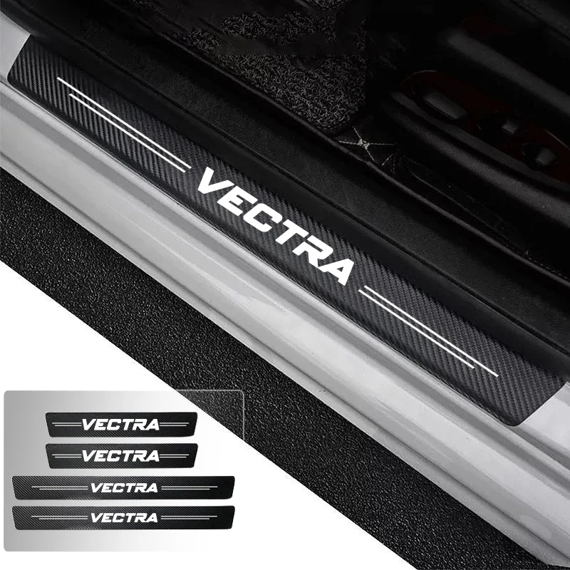 

Car Door Sill Carbon Fiber Sticker Threshold Side Anti Scratch Waterproof For Opel Vectra Trunk Bumper Scratch Guards Decals