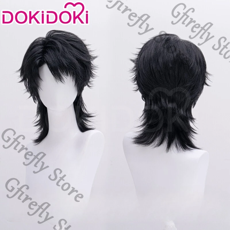 

Love and Deepspace Hairpiece Cosplay Wig Caleb Gabal Black Toupee High Quality Anime Periwig Series Switch Photograph Gift