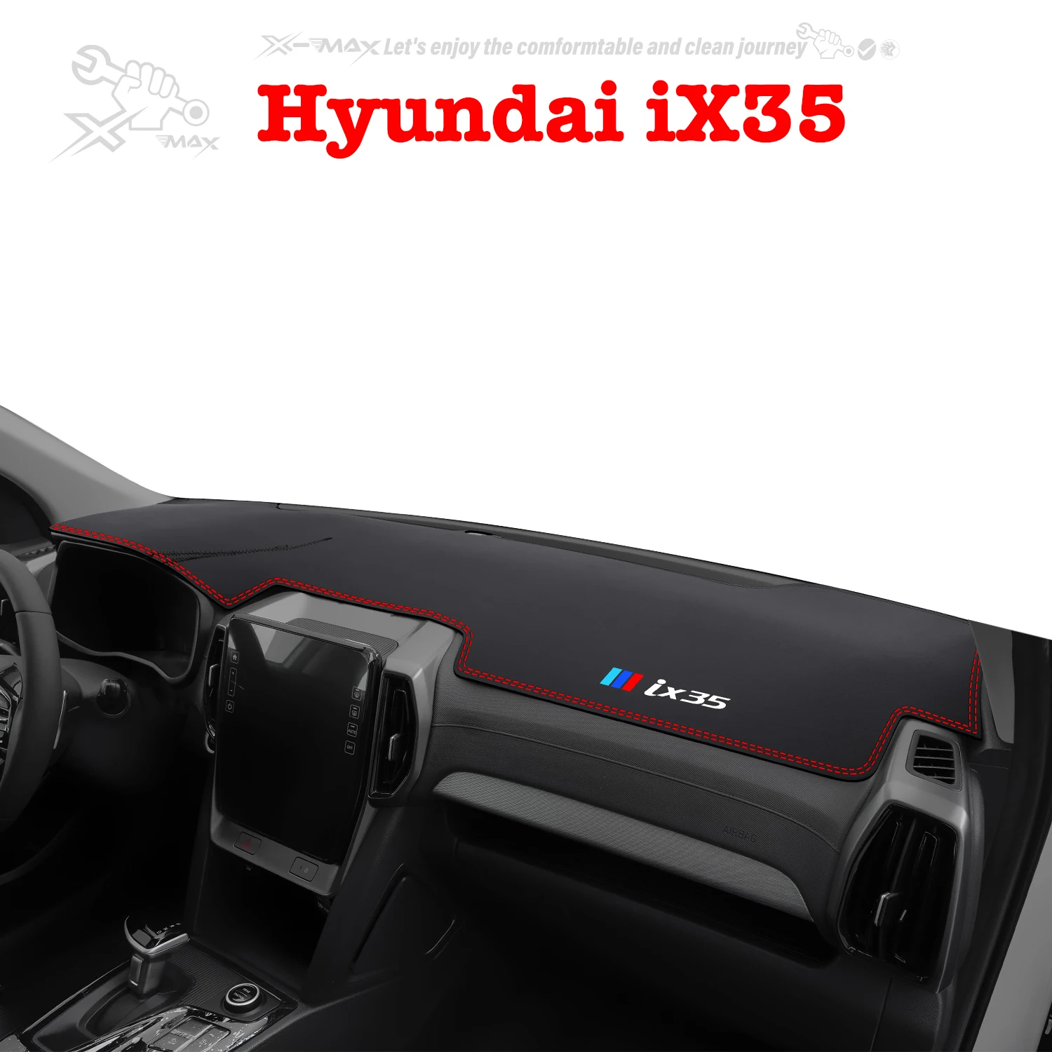 

Left-hand Drive Car Dashboard Mat For Hyundai iX35 2010-2023 Light Blocking Pad Center Console Dash Mat Sunshield Protector