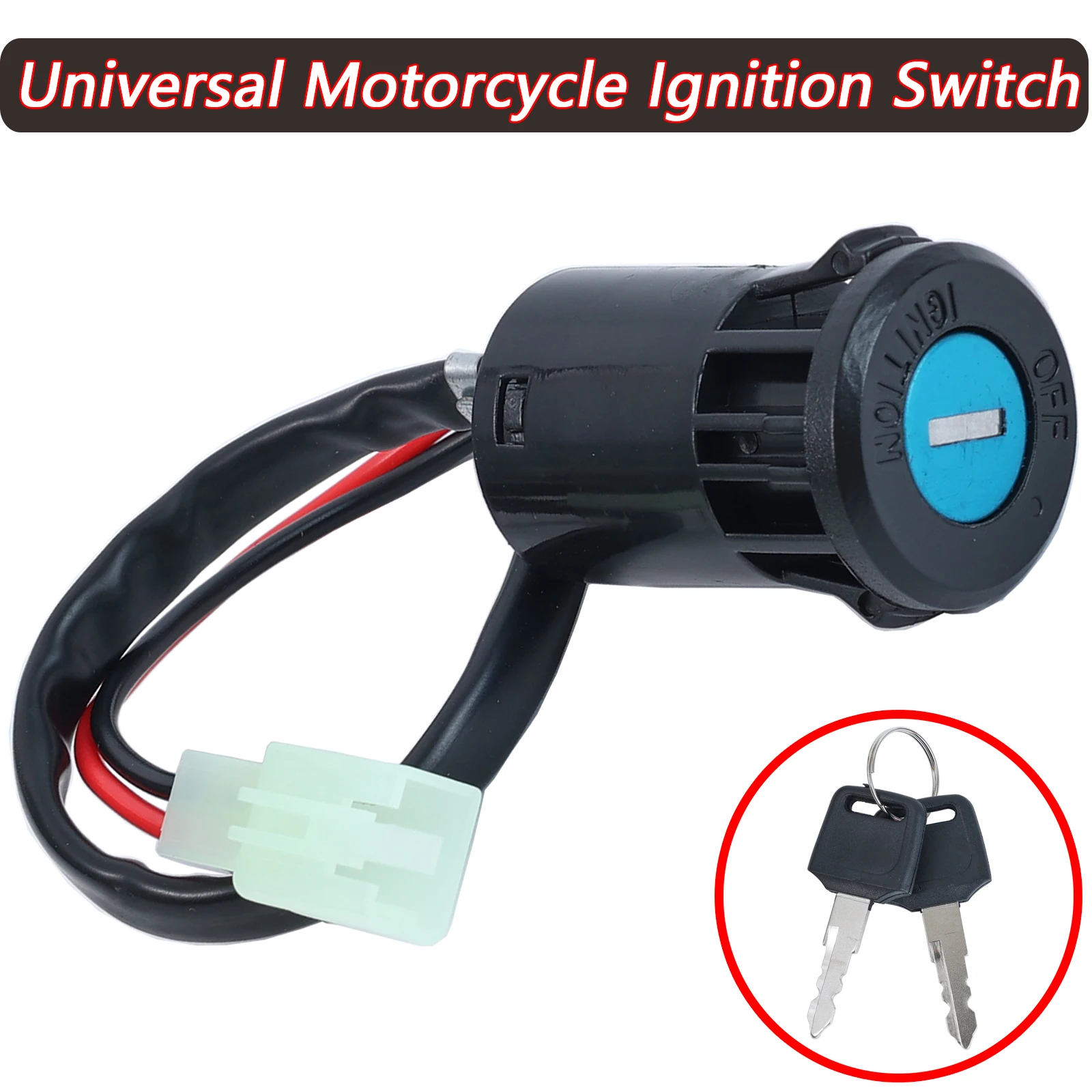 

1 Set Ignition Key Switch Universal 2 Wires Ignition Keys Start Switch Lock for Gokart Karting ATV Go Kart Scooter Motorcycle