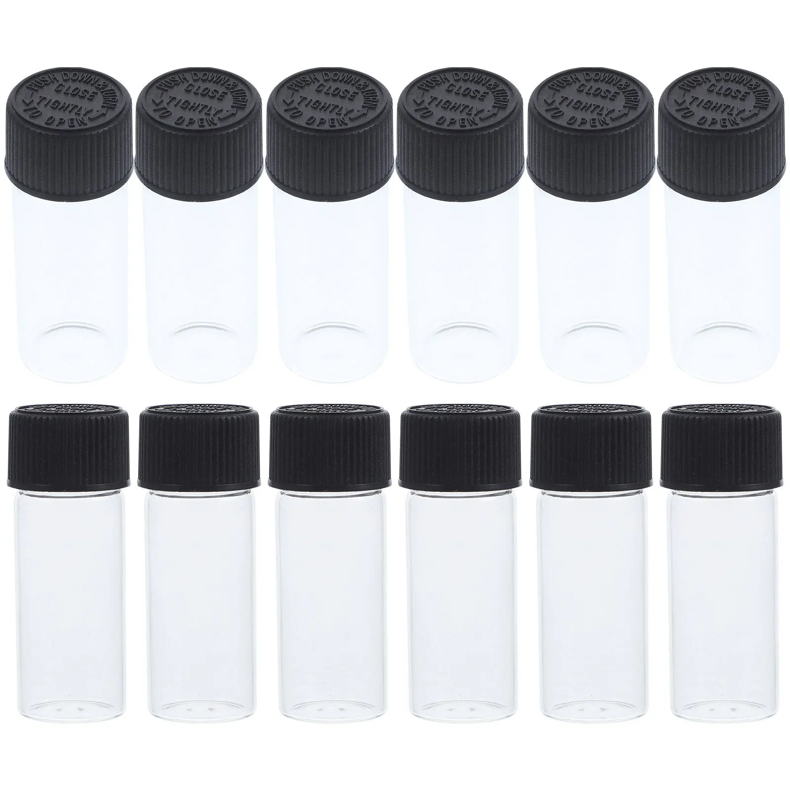 

Clear Test Vials Transparent Glass Bottles Refillable Empty Containers for Liquids Lab Storage Solutions Portable Size Travel