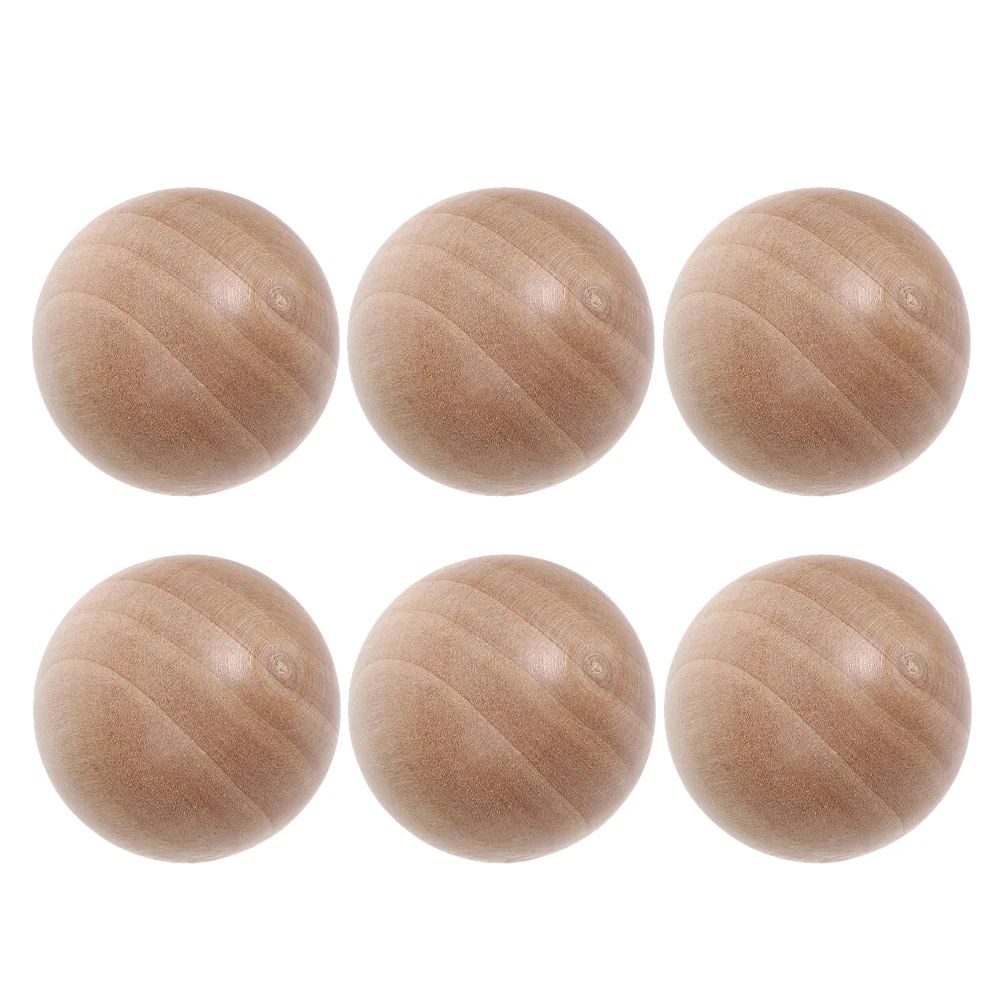 

6pcs Glass Bottle Wooden Stopper 30Mm Round Wood Ball For Jar Decanter Carafe Container Closure