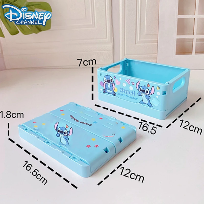 Disney Stitch Desktop Storage Box DIY Cute Party Gift Cartoon Mickey Mouse Foldable Mini Storage Box Birthday