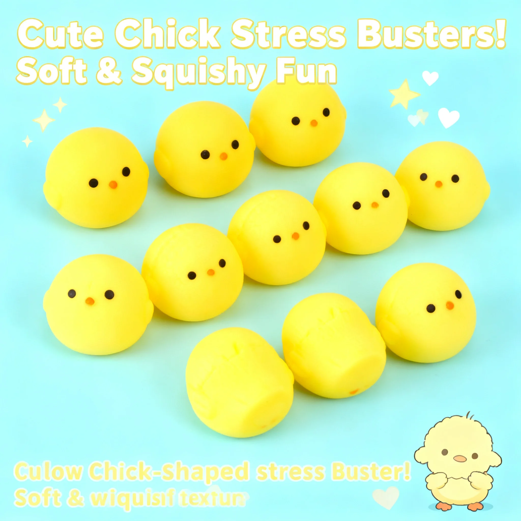 

Mini Squishy Chick Chicken Squeeze Toy Cute Pet Nose Squishy Stress Relief Ball Kids Decompression Toy