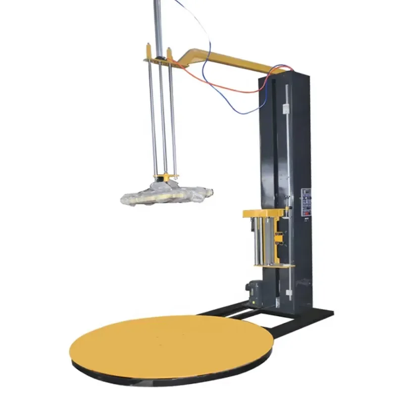for High Quality Low Price Electric Automatic Plastic Film Stretching Packaging Machine Suitable for Paper Wood Simple