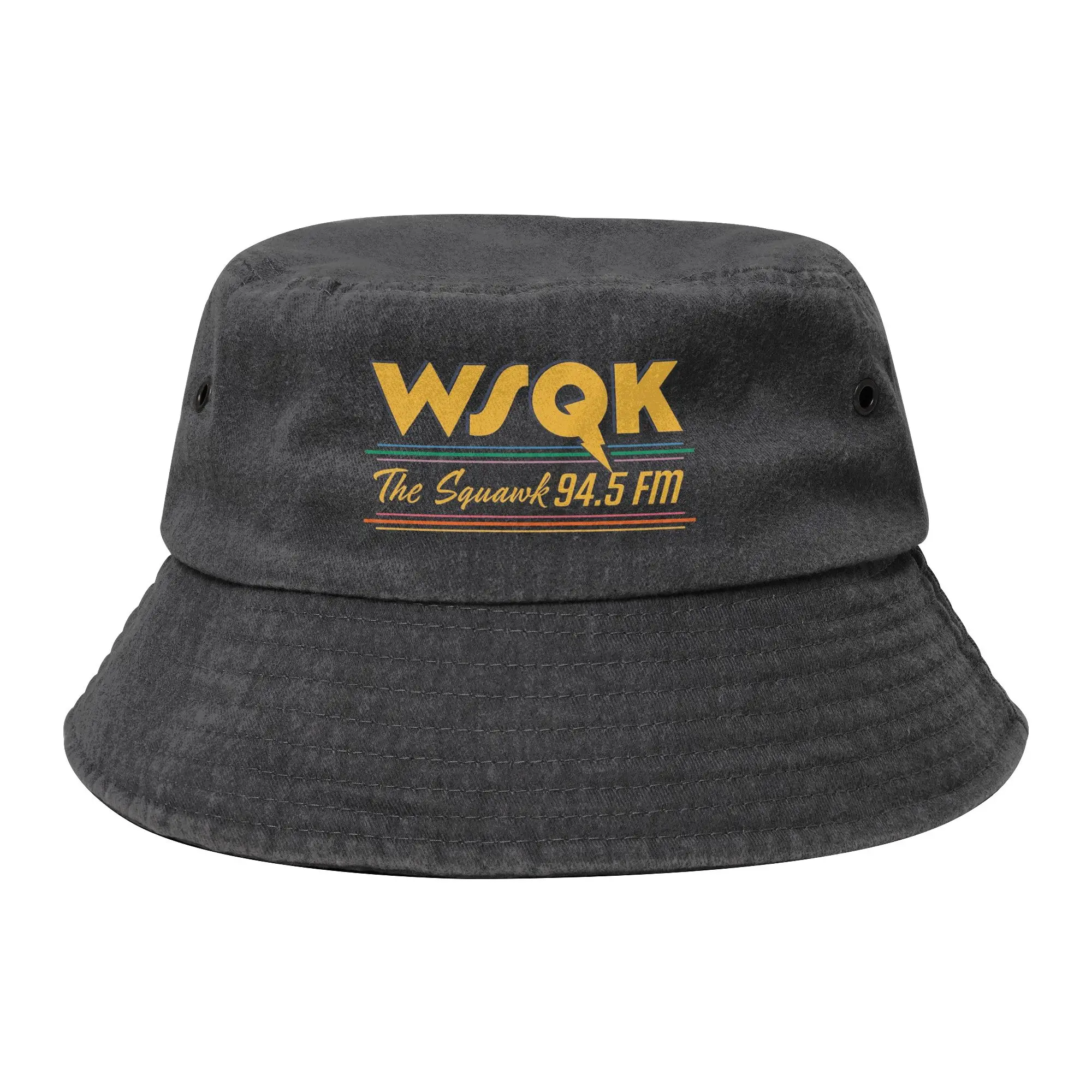 WSQK The Squawk 94.5 FM Bucket Hat for Woman Summer Vocation  Sun Hats Casual Foldable for Outdoor Sport Fishing Cap Bob Hat