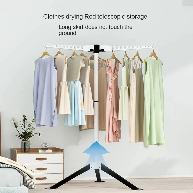 Tripod Clothes Drying Rack Folding Space-Saving Compact Laundry Rack with 16 Rotatable Arms Indoor Air Drying Solution