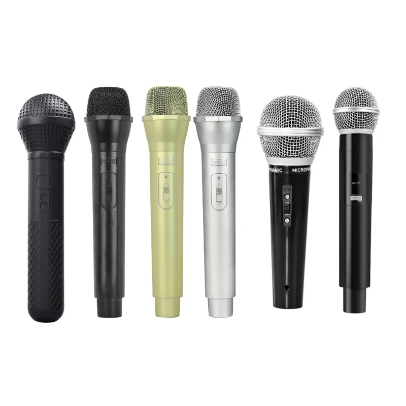 Portable Props Microphone Highly Simulated Fake Microphone for Stage Performances