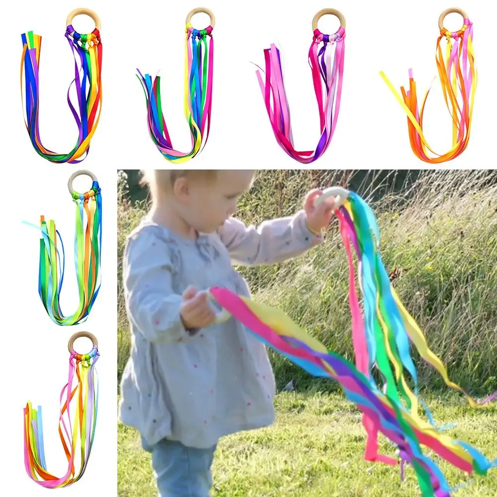 Sensorisches Werkzeug Neugeborenen Geschenk Montessori Stil Regenbogen Sensorisches Spielzeug Baby Holzspielzeug Farberkennung Sensorisches Spielzeug Baby Band Ring